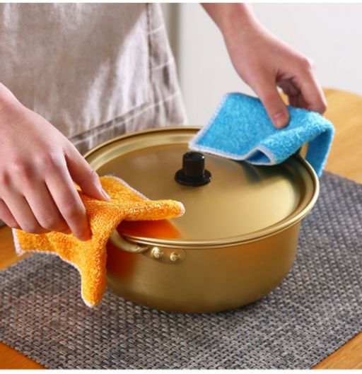 Двухслойная бамбуковая салфетка для мытья посуды (1 шт.), 22*18 см - Doma prosto фото 2