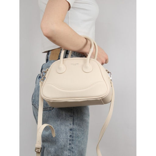 Сумка женская искусственная кожа DJ-CM 6966-BEIGE, 1отд, плечевой ремень, бежевый SALE 261519 - Adelia фото 5
