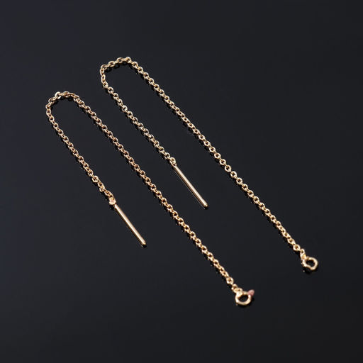 Основы для пусет 100×0.8 мм, протяжки с цепочкой, цвет золото (пара)