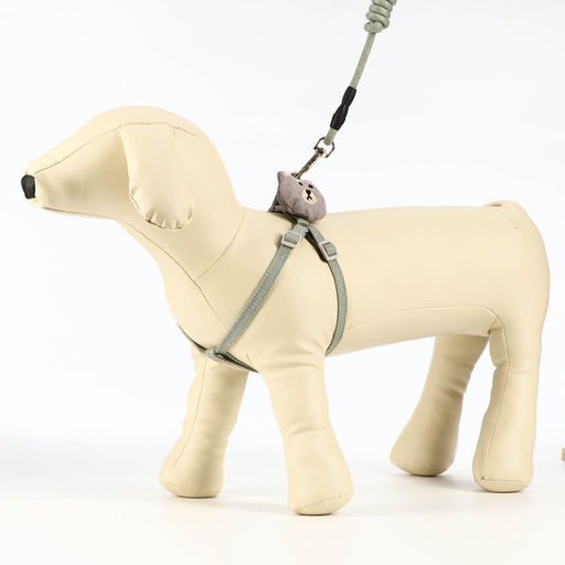 Комплект амуниции с игрушкой и круглым поводоком 120 х 1 см, ОШ 22-38 см, ОГ 22-38 см, зелёный 71490 - Пижон фото 3