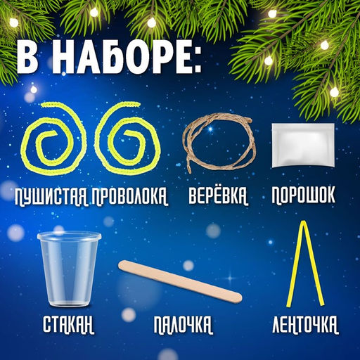 Выращивание кристаллов «Новогодние кристаллы: Снежинка»