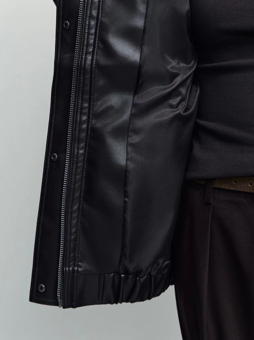 Куртка оверсайз из искусственной кожи / Zarina фото 11