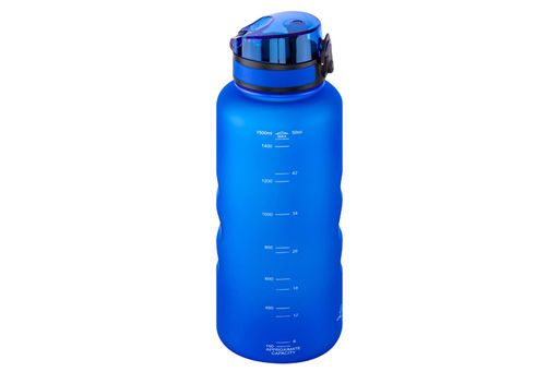 Бутылка для воды 1,5 л 10*10*28,5 см "Style Matte" с углублениями д/пальцев небесная