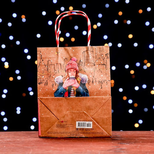 Пакет подарочный Новогодняя прогулка 18 х 22,3 х 10 см - Simaland фото 4