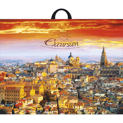 Цена за 25 шт. Пакет «Экскурсия», полиэтиленовый с петлевой ручкой, 71×55 см, 90 мкм