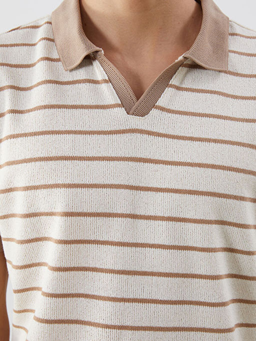 Polo Yaka ?izgili Erkek Ti??rt