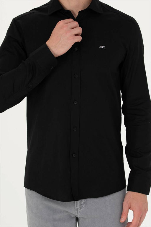 Мужская черная базовая рубашка с длинным рукавом Неожиданная скидка в корзине - U.s. polo assn фото 6