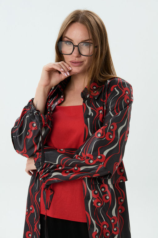 Костюм NIKVA 976-21 красный,чёрный и красная абстракция  фото 5