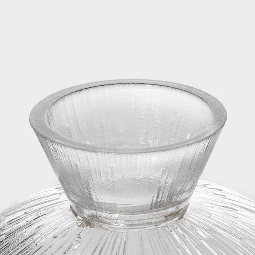 Ваза для фруктов «Фейерверк», 630 мл, 18×9 см, стекло, прозрачная