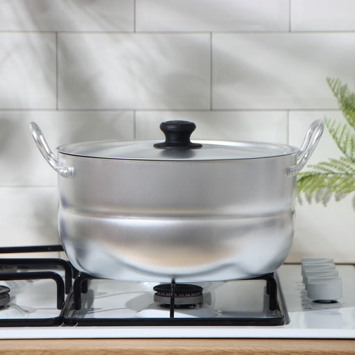 Цена за 2 шт. Кастрюля, 6 л, d=26.5 см, с крышкой, штампованный алюминий, серебристая