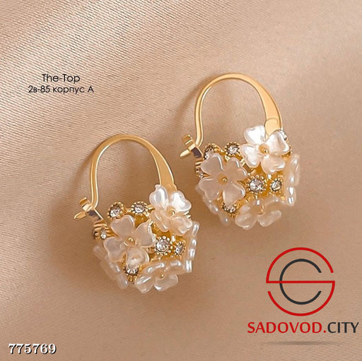 Серьги женские корзина цветов - Bruno фото 2