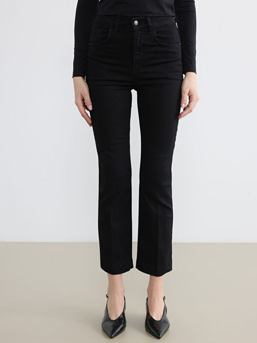 Crop Flare Kad?n Jean Pantolon