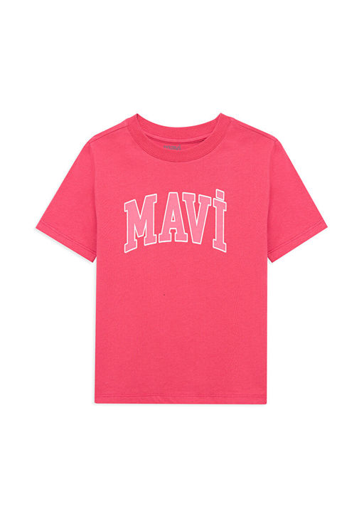 Mavi Logo Bask?l? Pembe Tisort  фото 3