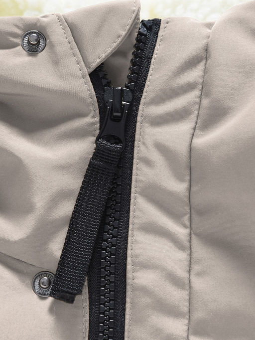 Парка зимняя подростковая для мальчика с капюшоном бежевого цвета 9539B - Mtforce фото 16