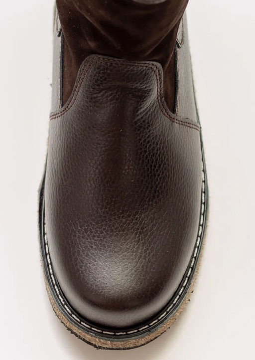 Монголки высокие коричневые, войлочная подошва - Мирунт фото 20